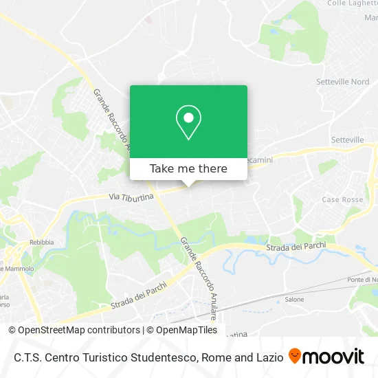 C.T.S. Student Tourism Center map