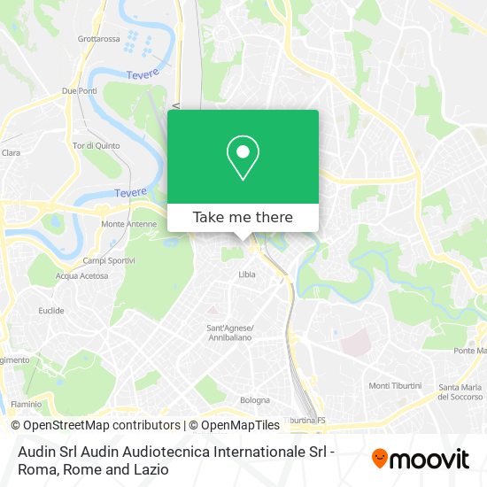 Audin Srl Audin Audiotecnica Internationale Srl - Roma map