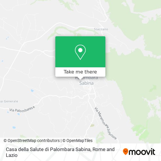 Casa della Salute di Palombara Sabina map