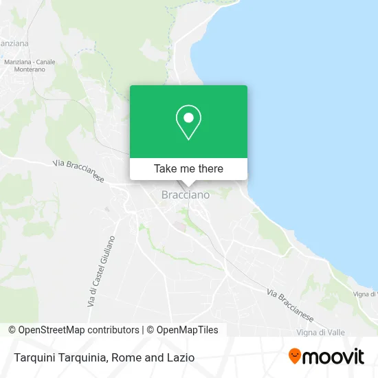 Tarquini Tarquinia map