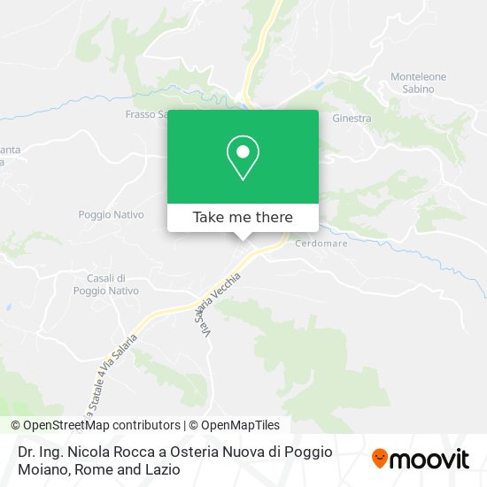 Dr. Ing. Nicola Rocca a Osteria Nuova di Poggio Moiano map