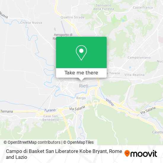 Campo di Basket San Liberatore Kobe Bryant map