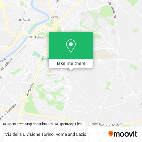 Via della Divisione Torino map