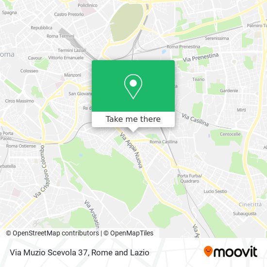 Via Muzio Scevola  37 map