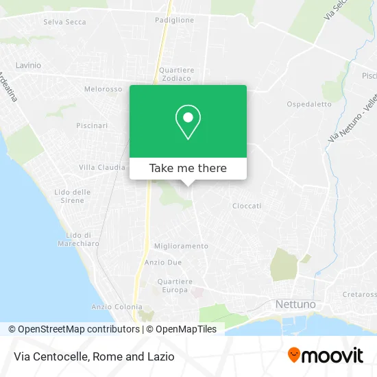 Centocelle Street map