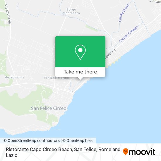 Ristorante Capo Circeo Beach, San Felice map