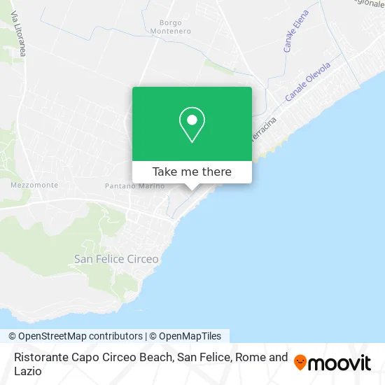 Capo Circeo Beach Restaurant, San Felice map