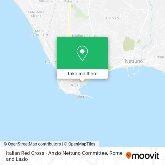 Italian Red Cross - Anzio-Nettuno Committee map