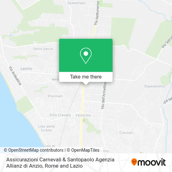 Assicurazioni Carnevali & Santopaolo Agenzia Allianz di Anzio map
