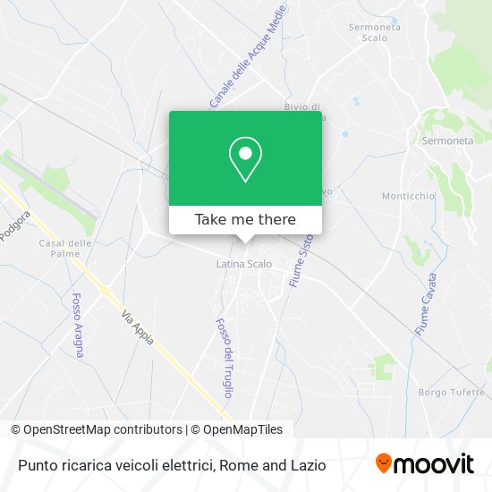 Punto ricarica veicoli elettrici map