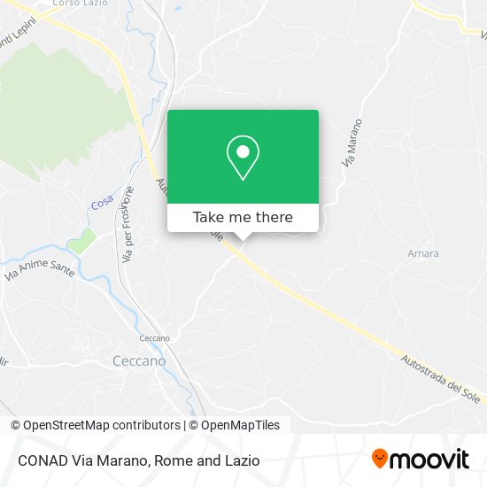 CONAD Via Marano map