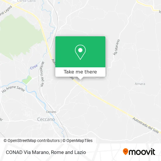 CONAD Via Marano map