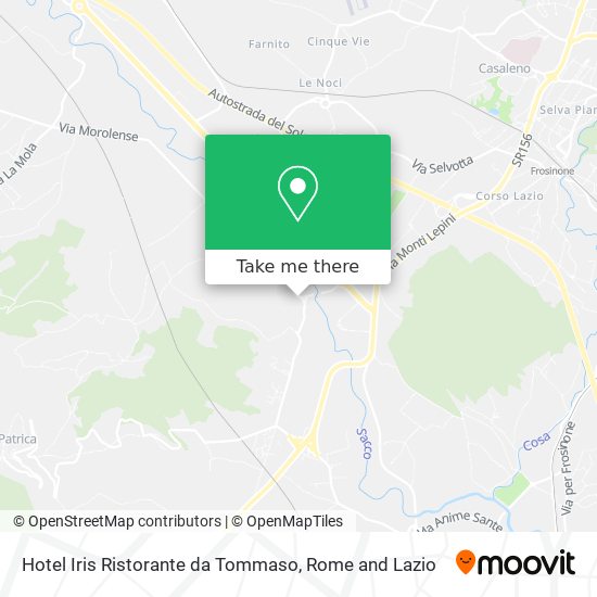 Hotel Iris Ristorante da Tommaso map