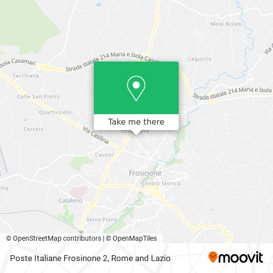 Poste Italiane Frosinone 2 map