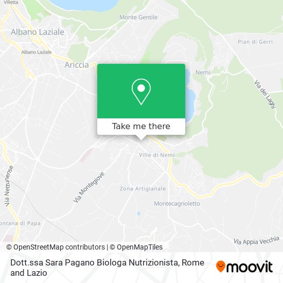 Dott.ssa Sara Pagano Biologa Nutrizionista map