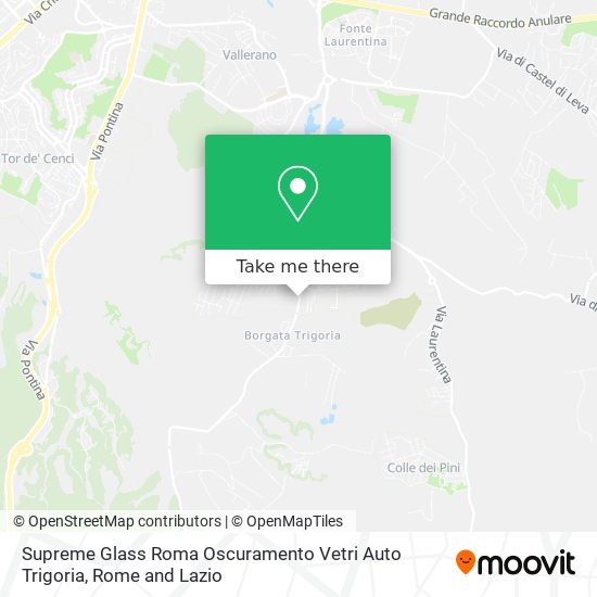 Supreme Glass Roma Oscuramento Vetri Auto Trigoria map