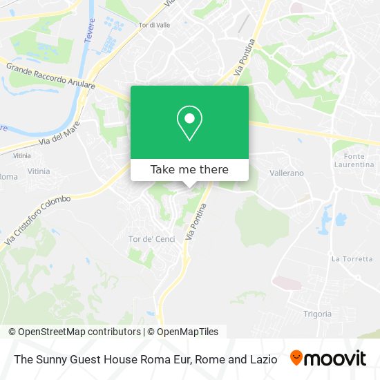 The Sunny Guest House Roma Eur map