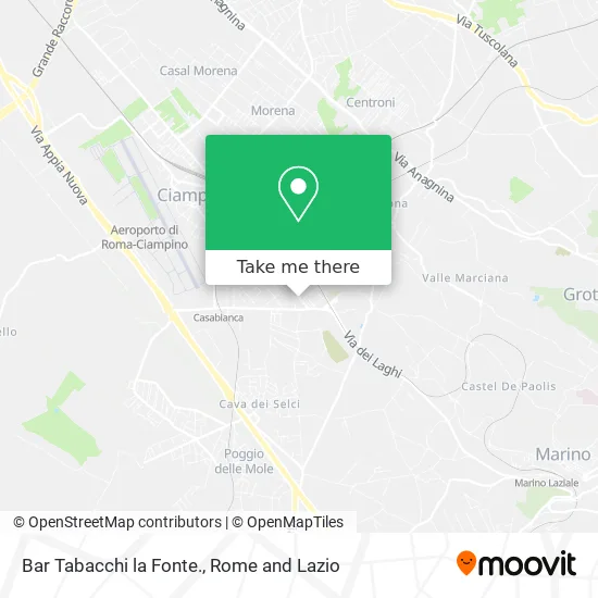 Bar Tabacchi La Fonte map