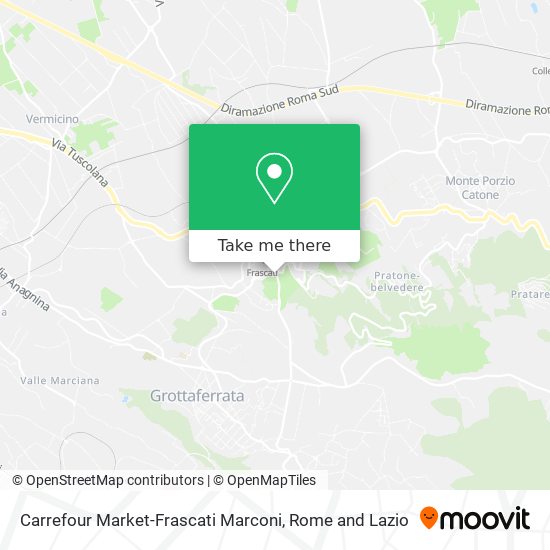 Carrefour Market-Frascati Marconi map