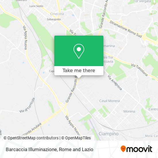 Barcaccia Illuminazione map