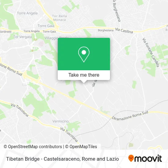 Tibetan Bridge - Castelsaraceno map