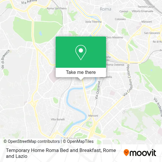 Temporary Home Roma Bed and Breakfast map