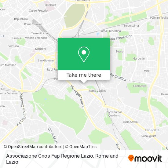 Associazione Cnos Fap Regione Lazio map