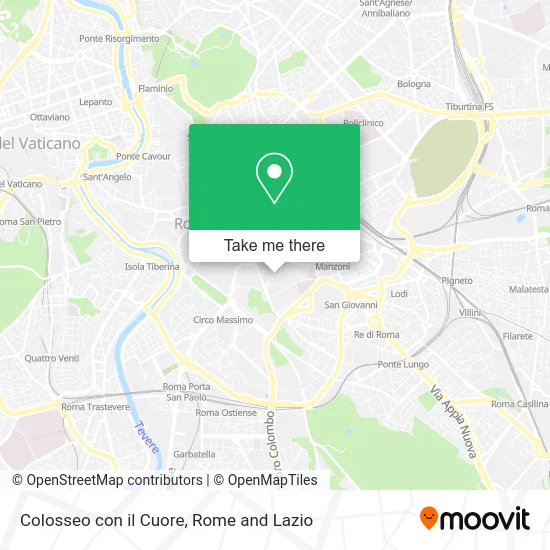 Colosseo con il Cuore map