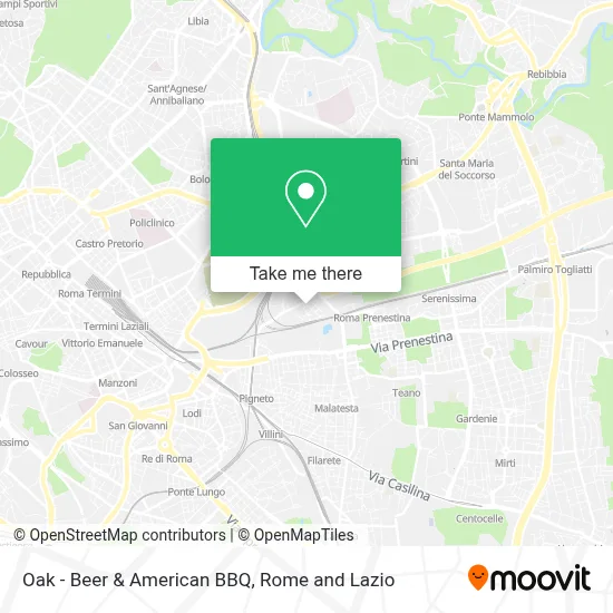 Oak - Beer & American BBQ map