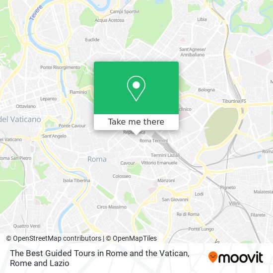 The Best Guided Tours in Rome and the Vatican map