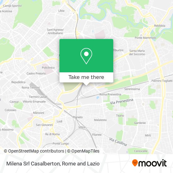 Milena Srl Casalberton map