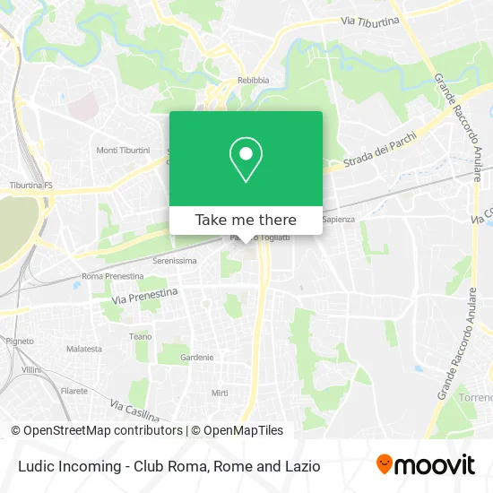 Ludic Incoming - Roma Club map
