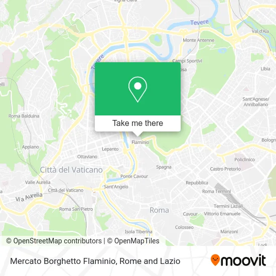 Borghetto Flaminio Market map
