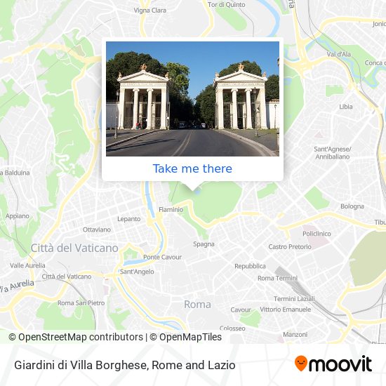 Giardini di Villa Borghese map