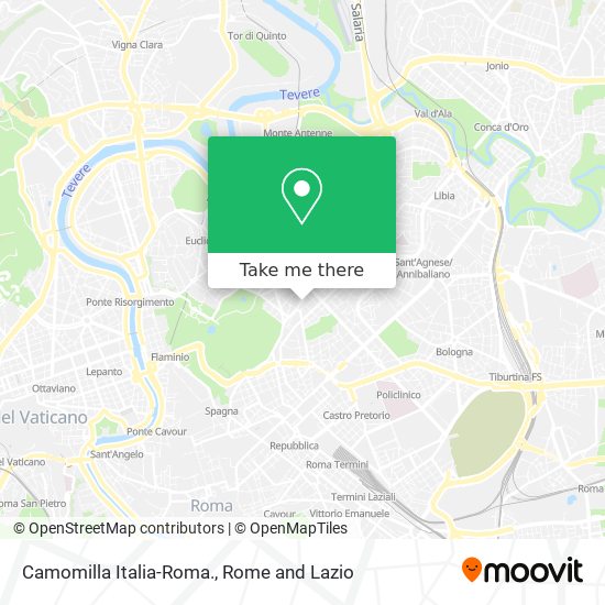 Camomilla Italia-Roma. map