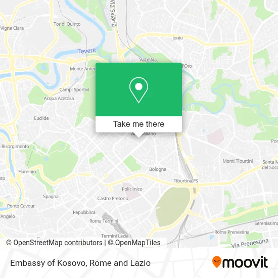 Embassy of Kosovo map