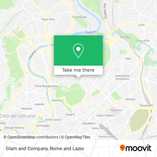 Glam and Company map