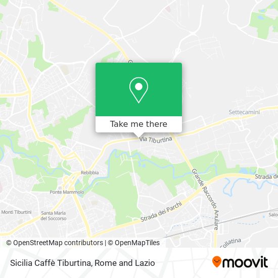 Sicilia Caffè Tiburtina map