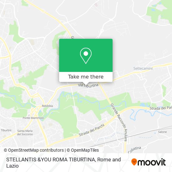 STELLANTIS &YOU ROMA TIBURTINA map