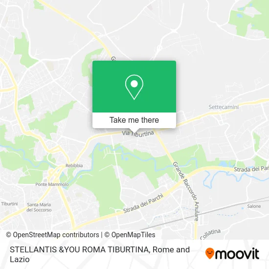 STELLANTIS & YOU ROME TIBURTINA map
