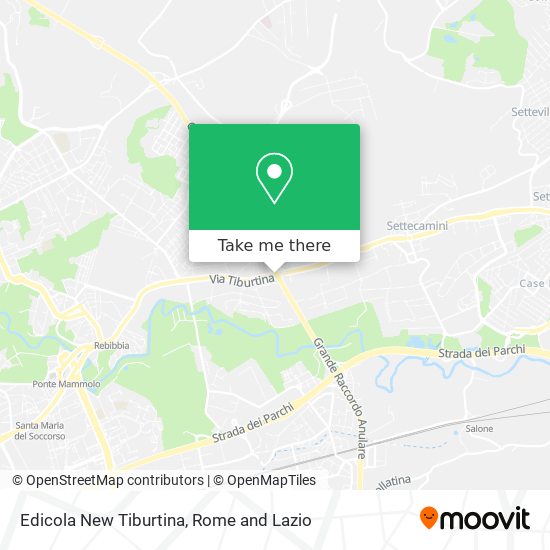 Edicola New Tiburtina map