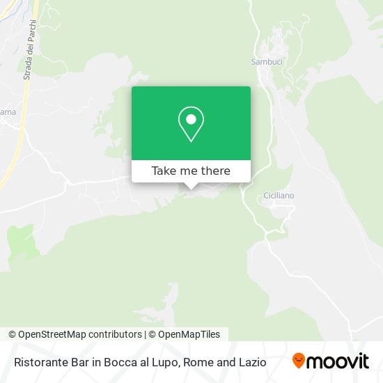 Ristorante Bar in Bocca al Lupo map