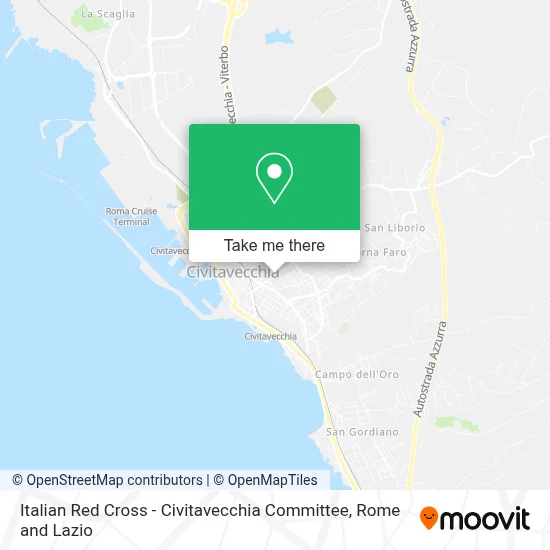 Italian Red Cross - Civitavecchia Committee map