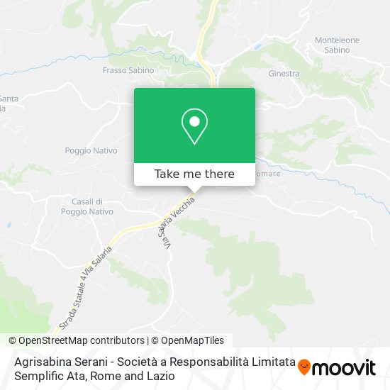 Agrisabina Serani - Società a Responsabilità Limitata Semplific Ata map