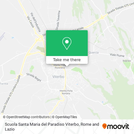 Scuola Santa Maria del Paradiso Viterbo map