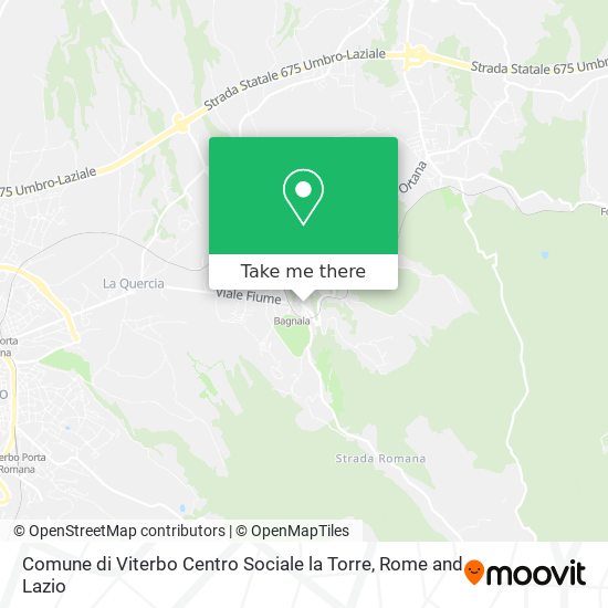 Comune di Viterbo Centro Sociale la Torre map