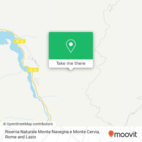 Riserva Naturale Monte Navegna e Monte Cervia map