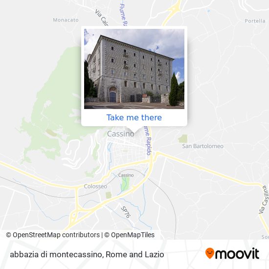 abbazia di montecassino map
