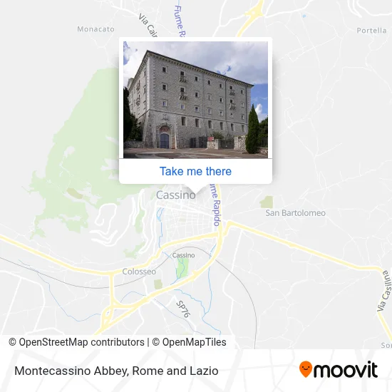 Montecassino Abbey map