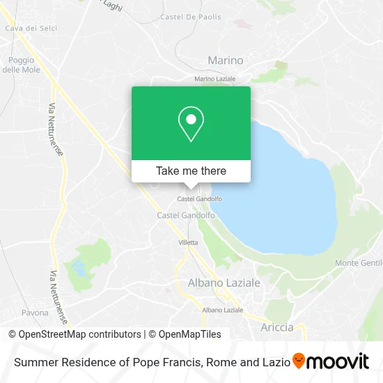 Summer Residence of Pope Francis map